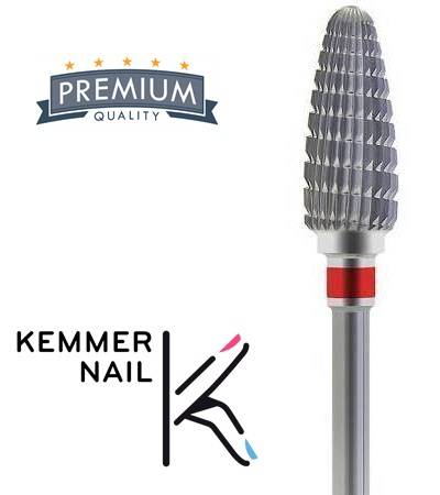 Kemmer Nail – Hartmetall Fräser Bit – für Gel (BIF60051O) – 6,0mm – fein